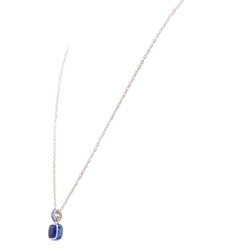 Swarovski Birthstone Pendant Sep Pendant Rhodium Shiny Blue 