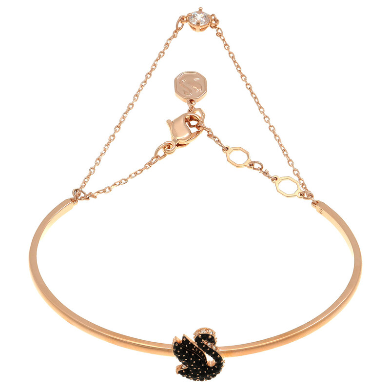 Swarovski Black Swan Bangle, Size S 5688248 - Jewelry - Jomashop