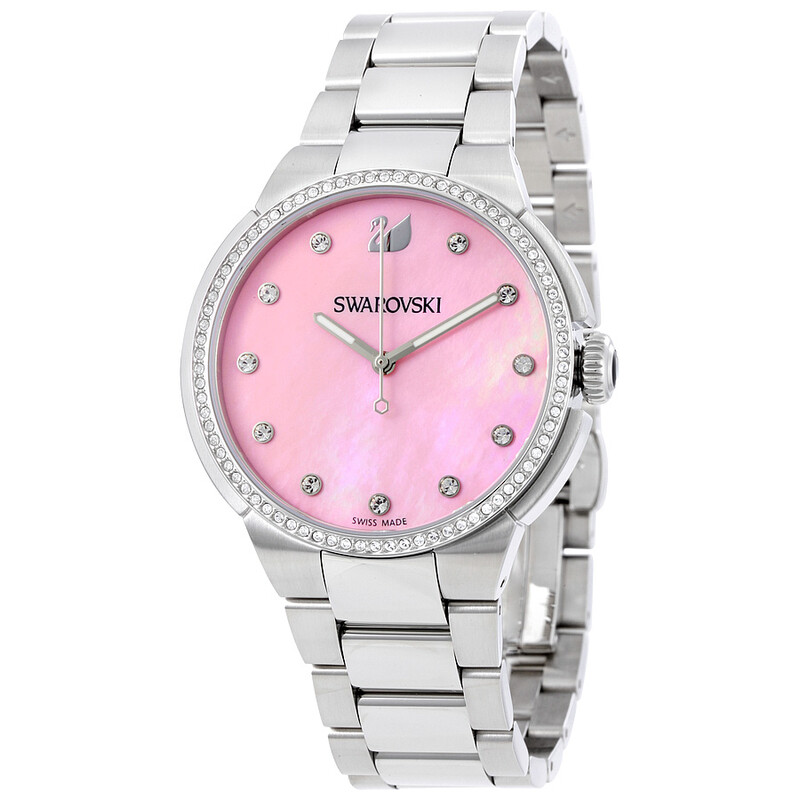 Swarovski City Pink Mother of Pearl Dial Ladies Watch 5205993