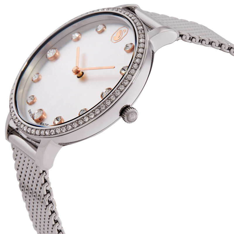 NWT Swarovski Clarica Quartz Crystal Silver Dial Ladies Watch Swarovski Clarica Quartz Crystal Ladies Watch 5740823  main image 3