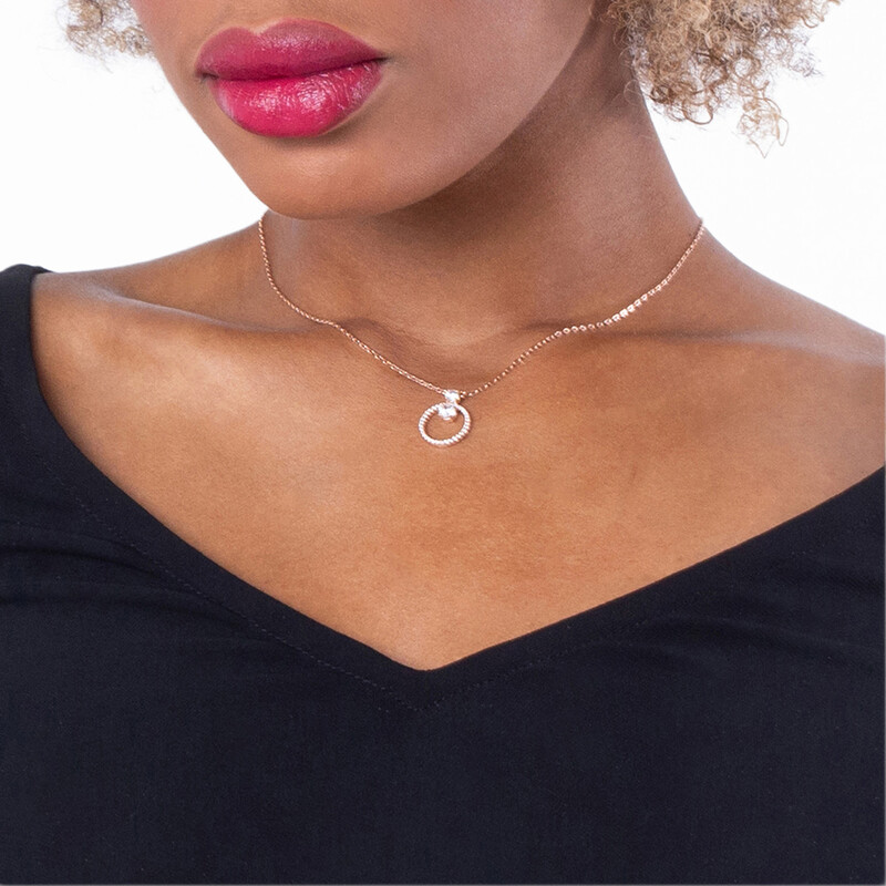 Swarovski Constella Pendant Cz Rose Gold Shiny White 5692266