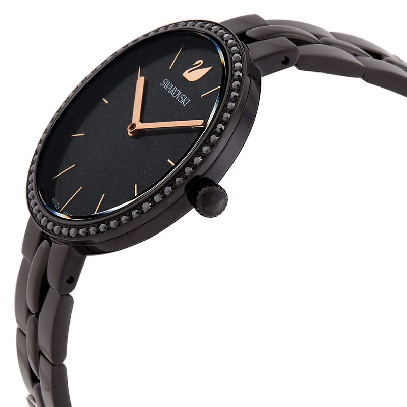 Swarovski Cosmopolitan Quartz Black Dial Watch 5547646