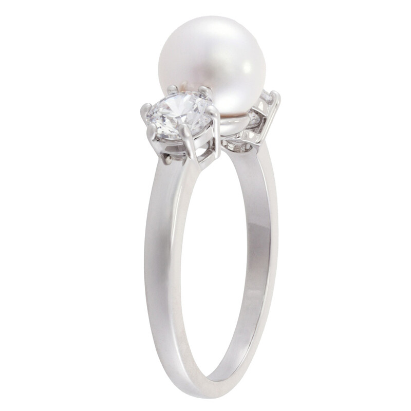 Swarovski Crystal Pearl Matrix Cocktail Ring, Size 60 (US 8.75