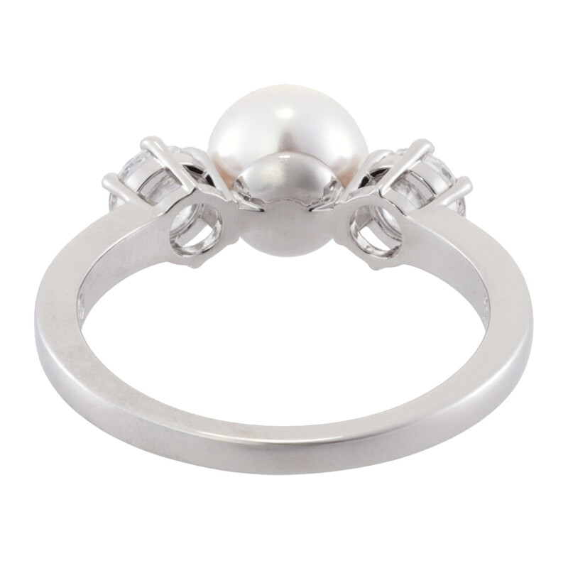 Swarovski Crystal Pearl Matrix Cocktail Ring, Size 60 (US 8.75