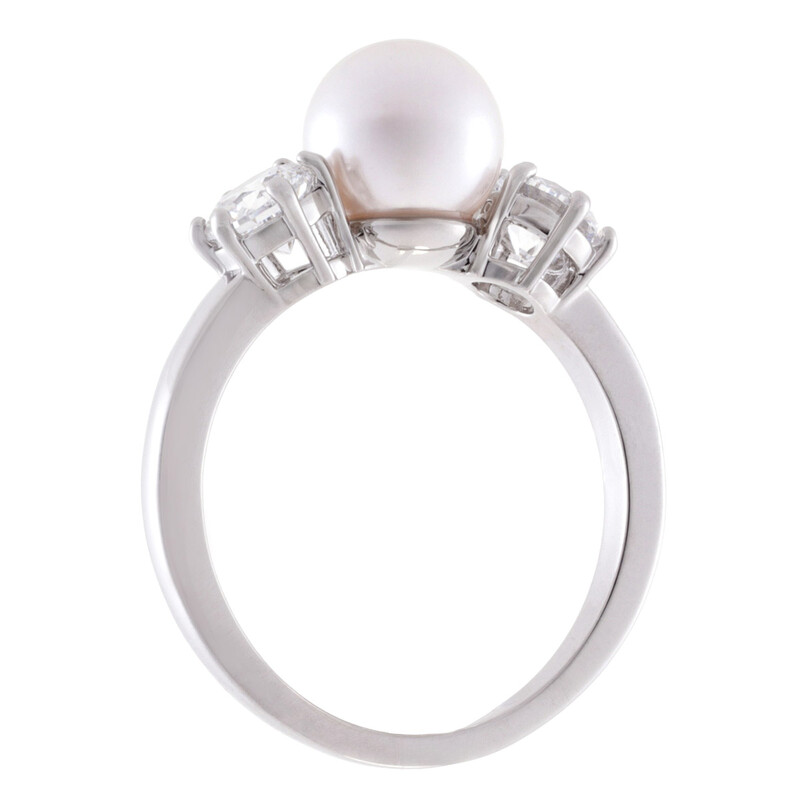 Swarovski Crystal Pearl Matrix Cocktail Ring, Size 60 (US 8.75