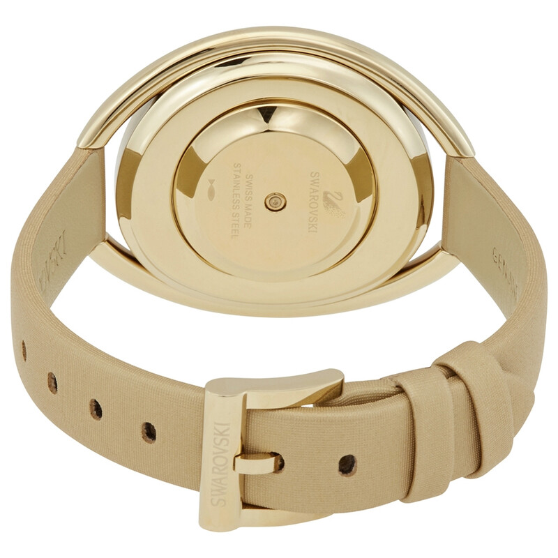 Swarovski Crystalline White Dial Gold Fabric Ladies Watch 5158972 ...