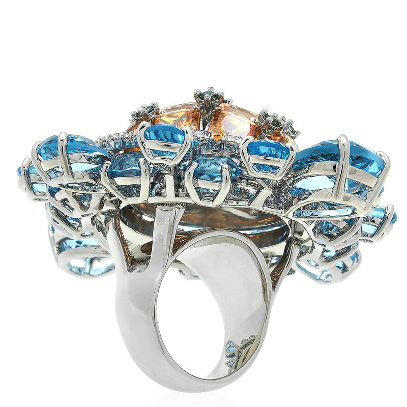 Swarovski Curiosa Multicolored Cocktail Ring, Size 52 (US 5.75