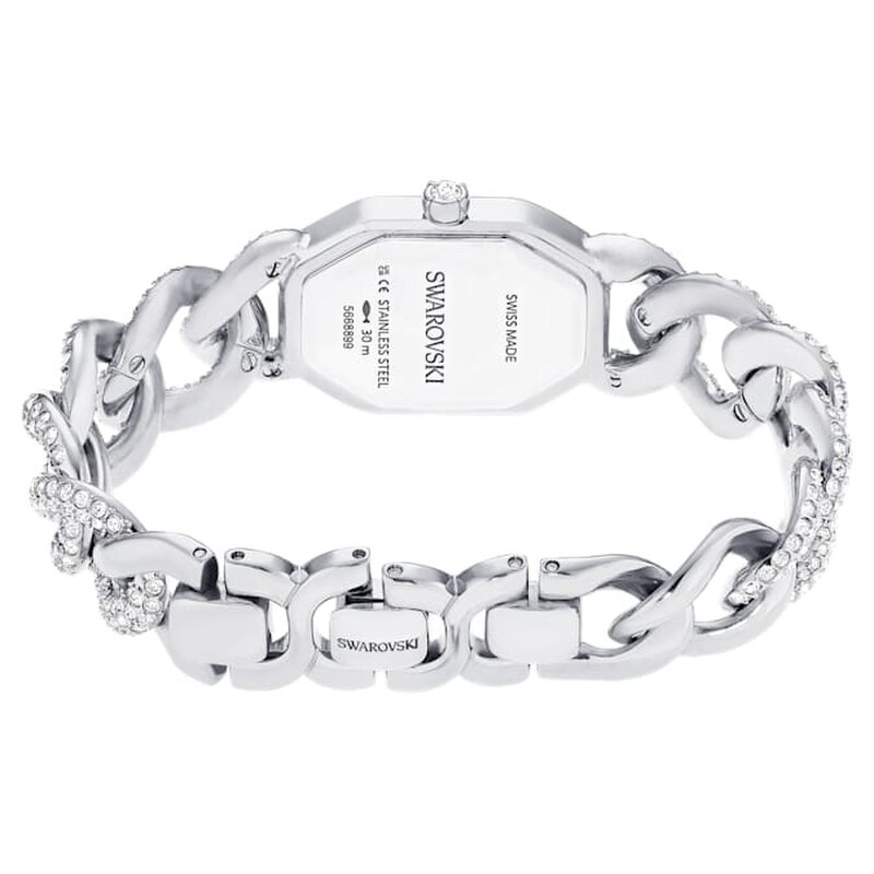 Swarovski Dextera Chain Quartz Crystal Silver Dial Watch 5668899