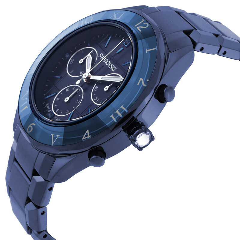 Swarovski Dextera Chronograph Quartz Blue Dial Ladies Watch