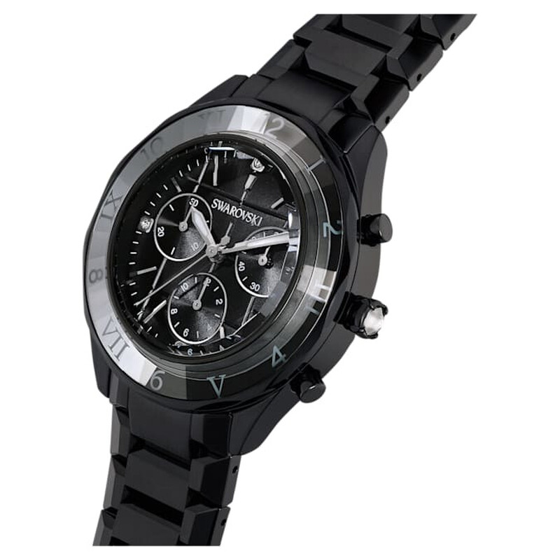 Swarovski Dextera Chronograph Quartz Crystal Black Dial Watch