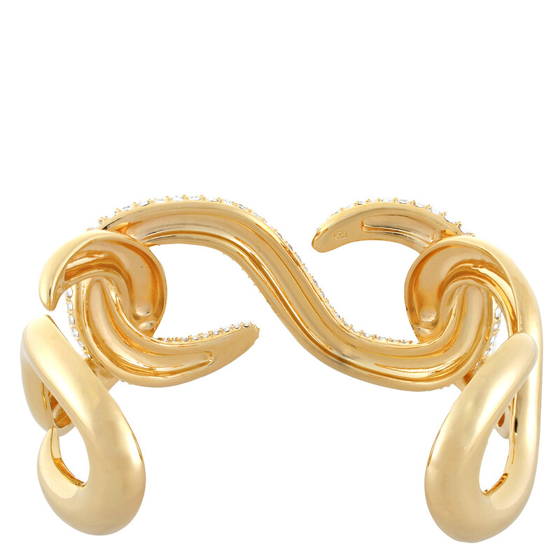 Swarovski Dextera Gold-Tone Plated Cuff Bracelet, Size L 5751213