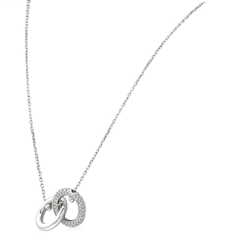 Swarovski Dextera Pendant Interlinked Rhodium Shiny Crystal