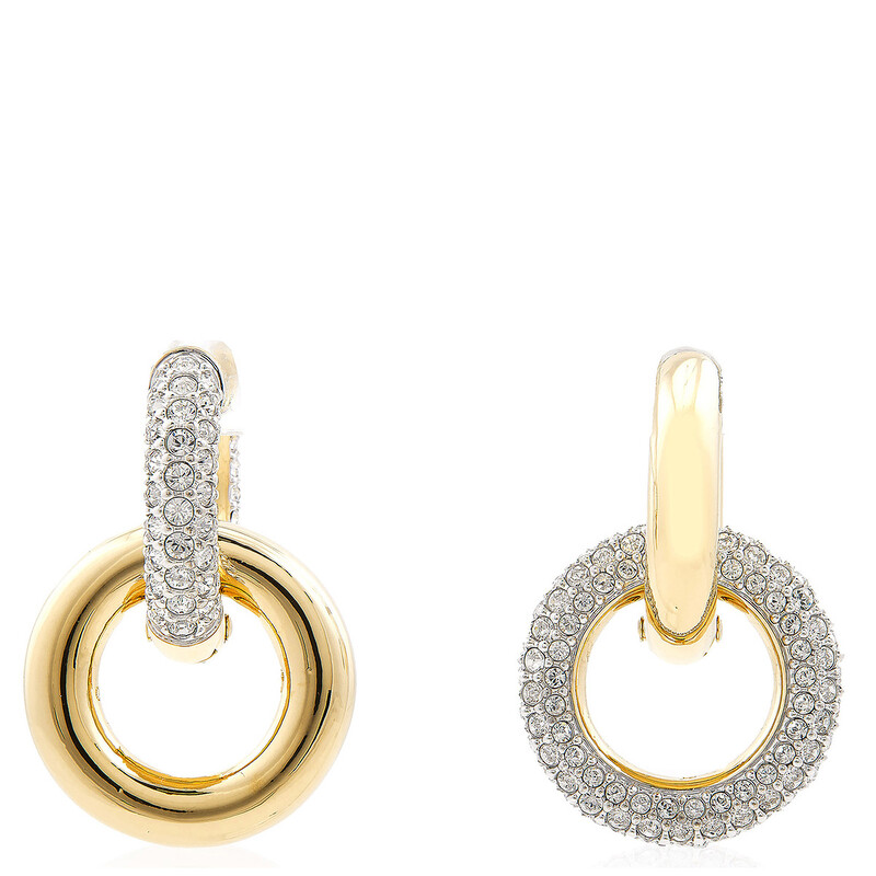 ピアス　No.5663 Swarovski Dextera Asymmetrical Hoop Earrings 5668818 9009656688182
