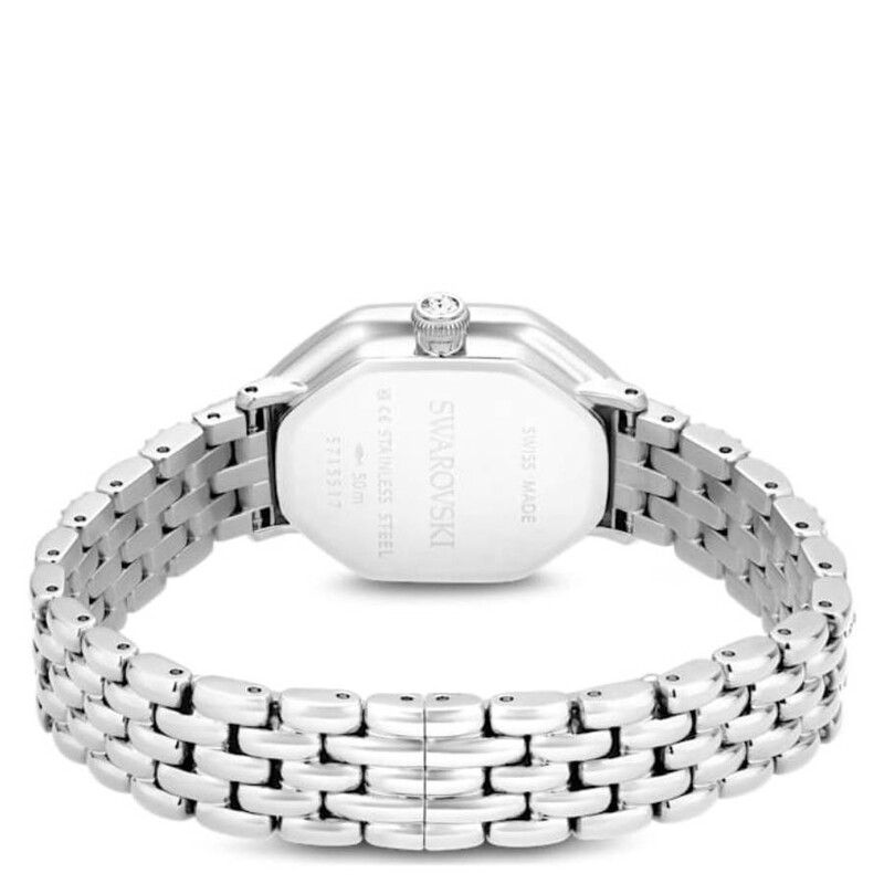 Swarovski Dextera Quartz Crystal Silver Dial Ladies Watch 