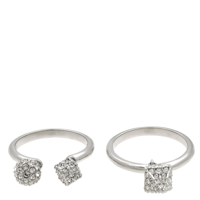 Swarovski Dextera Rhodium Plated Ring Set, Size 58 (US 8) 5709843
