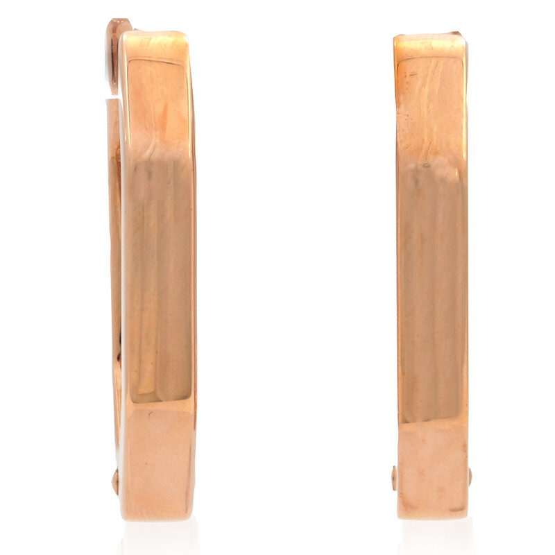 Swarovski Dextera Rose Gold-Tone Octagon Shape Hoop Earrings 5634991 ...