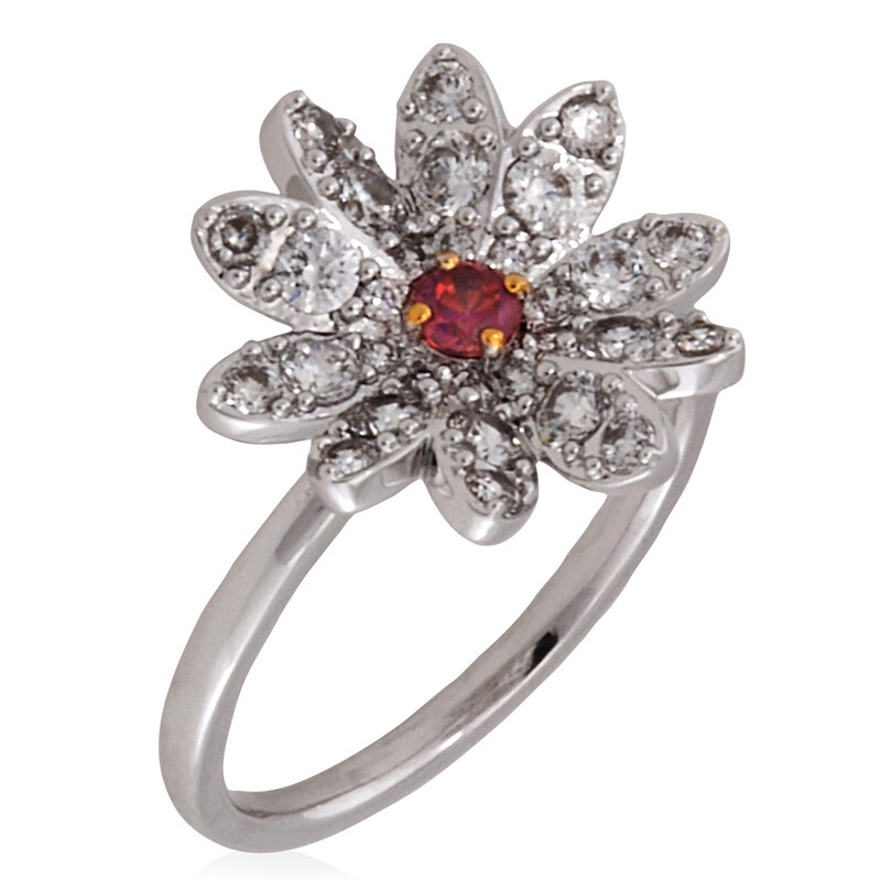Swarovski Eternal Flower Mixed Metal Ring, Size 52 (US 5.75