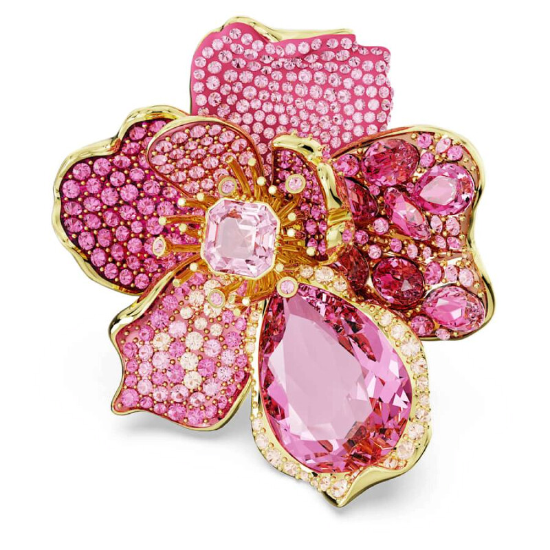 Swarovski Idyllia Pave Flower Cocktail Ring, Size 60 (US 8.75