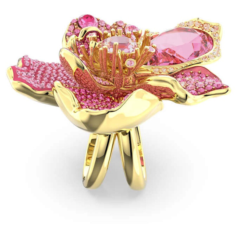 Swarovski Idyllia Pave Flower Cocktail Ring, Size 60 (US 8.75