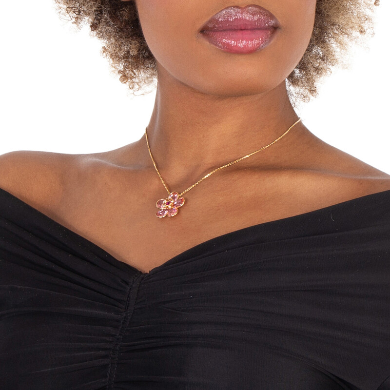 Swarovski Florere Pendant Gold Shiny Pink 5657875 9009656578759