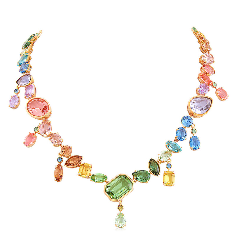 Swarovski Gema Gold-Tone Plated Crystal Necklace 5737443