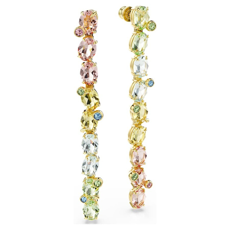 Swarovski Gema Long Gold-Plated Crystal Earring 5705809