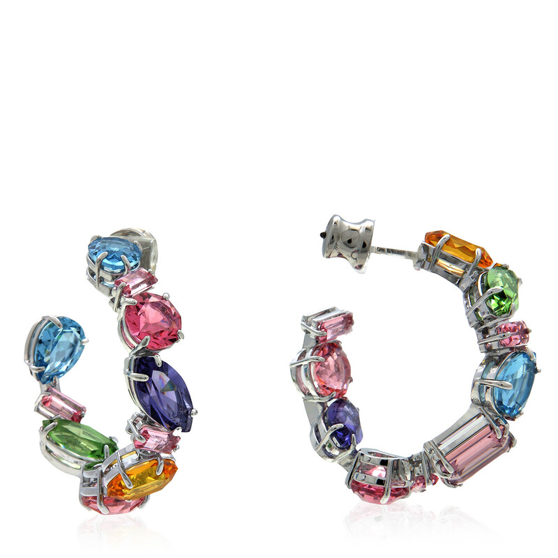 Swarovski Gema Asymmetrical Mini Hoop Earrings 5692412