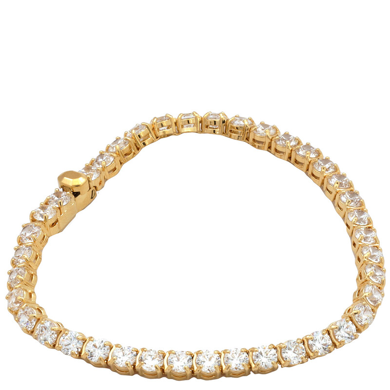 Swarovski Gold-Tone Plated Matrix Tennis Bracelet, Size XL 5657663