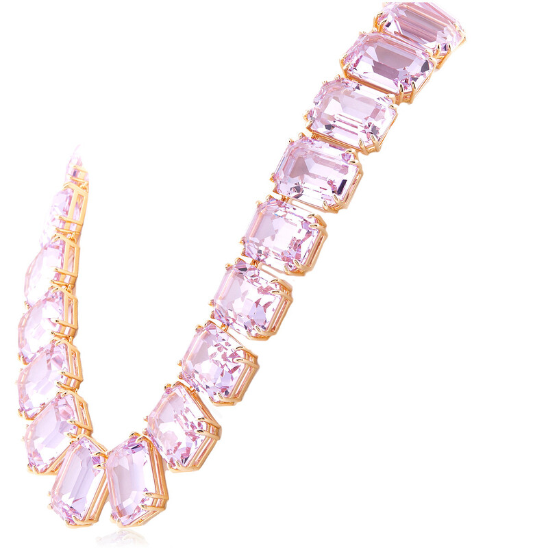 Swarovski Gold-Tone Plated Purple Millenia Tennis Necklace 5715330