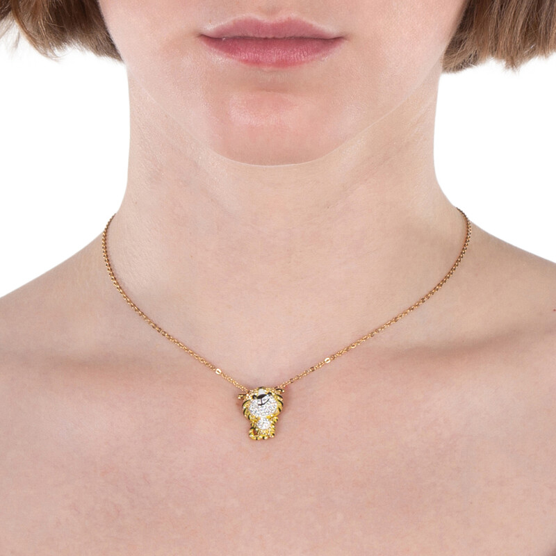 Swarovski Gold-Tone Plated Zodiac Tiger Pendant Necklace 5620291