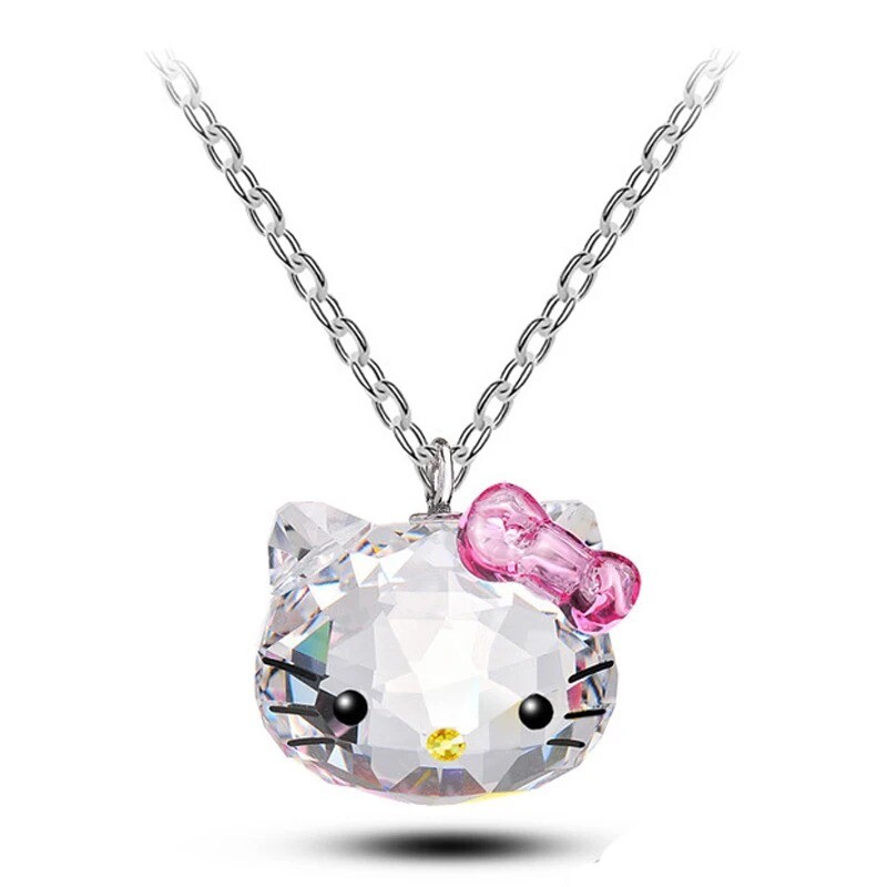 Swarovski Hello Kitty Crystal Pendant Necklace 1100031 - Jewelry