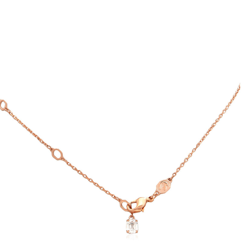 Swarovski Hyperbola Pendant 2 Band Rose Gold Shiny White 5689788