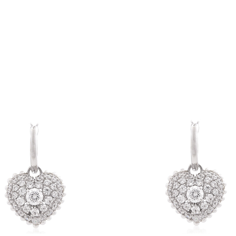Swarovski Hyperbola Pierced Earrings Rhodium Shiny White 5684384 ...