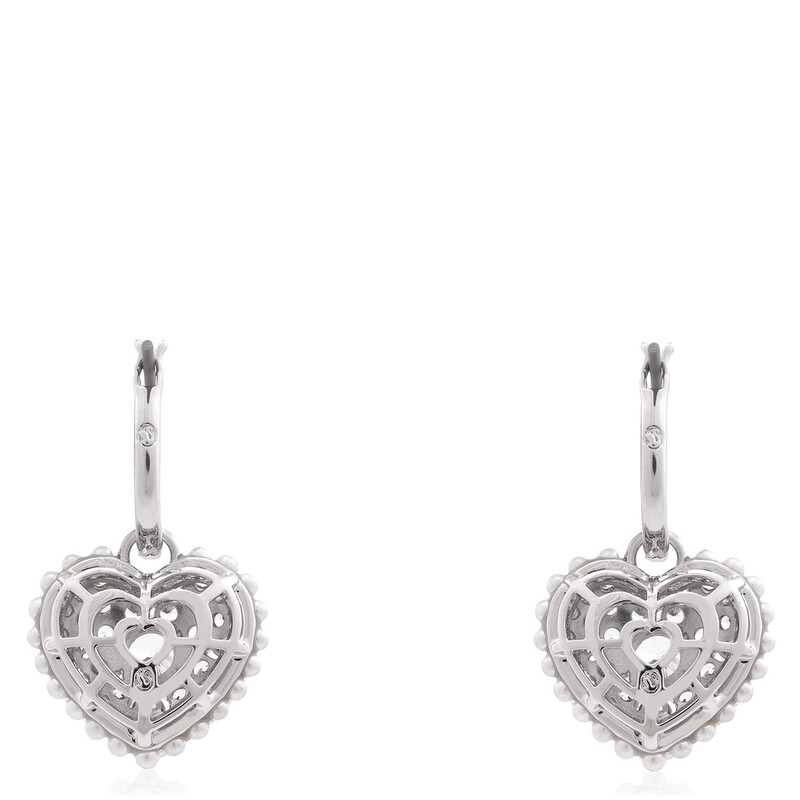 Swarovski Hyperbola Pierced Earrings Rhodium Shiny White 5684384 ...