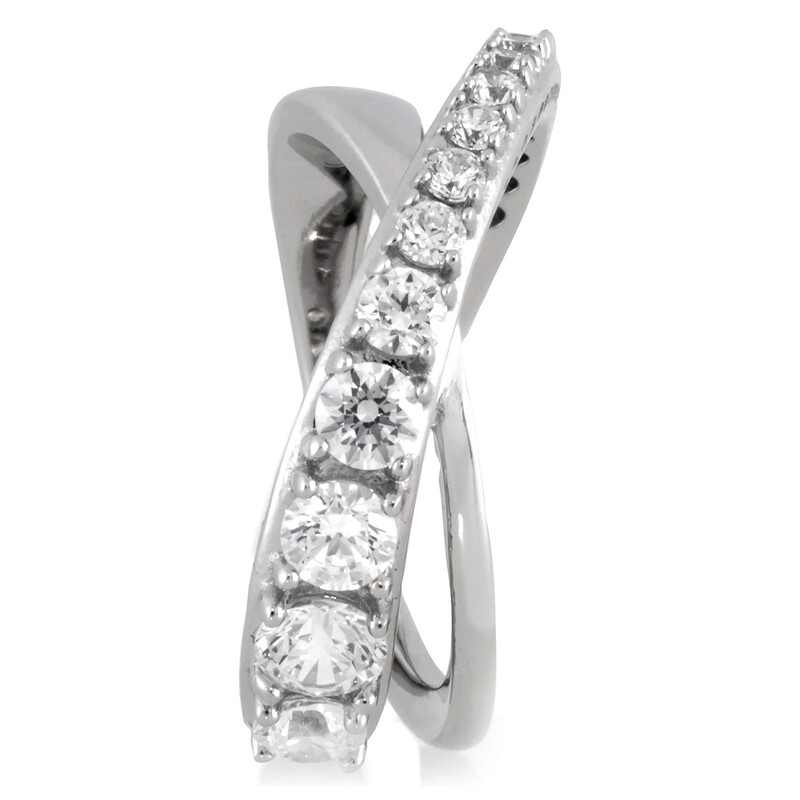 Swarovski Hyperbola Rhodium-Plated Ring, Size 58 5714954 - Jewelry