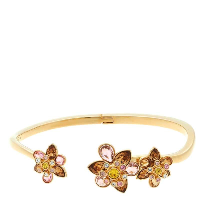 Swarovski Idyllia Crystal Flower Bangle, Size S 5736220 - Jewelry