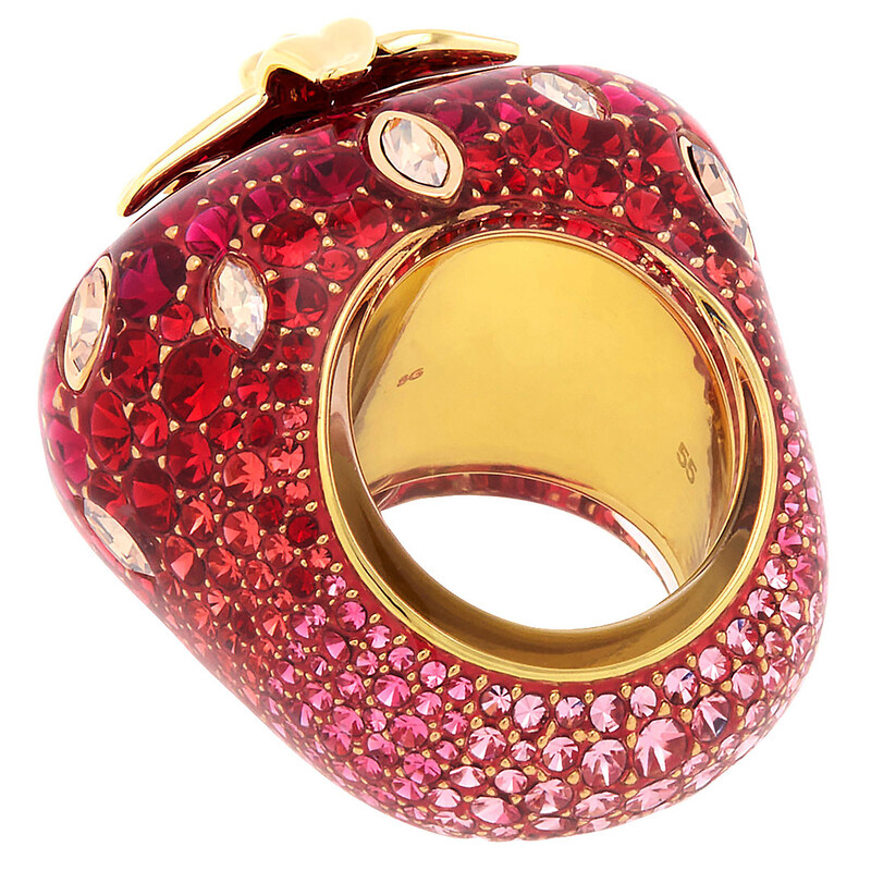 Swarovski Idyllia Strawberry Motif Ring, Size 55 5744916