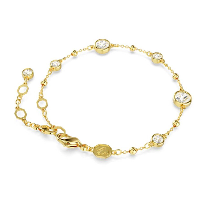 Swarovski Imber Bracelet with White Crystals, Gold-Tone Plating