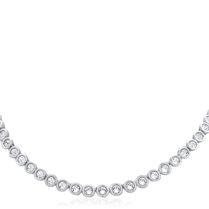 Swarovski Imber Rhodium Plated Tennis Necklace 5682595