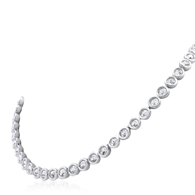 Swarovski Imber Rhodium Plated Tennis Necklace 5682595