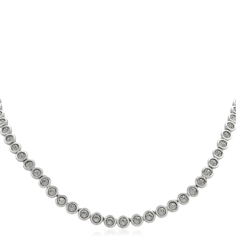 Swarovski Imber Tennis Necklace Ruthenium Shiny Black Diamond