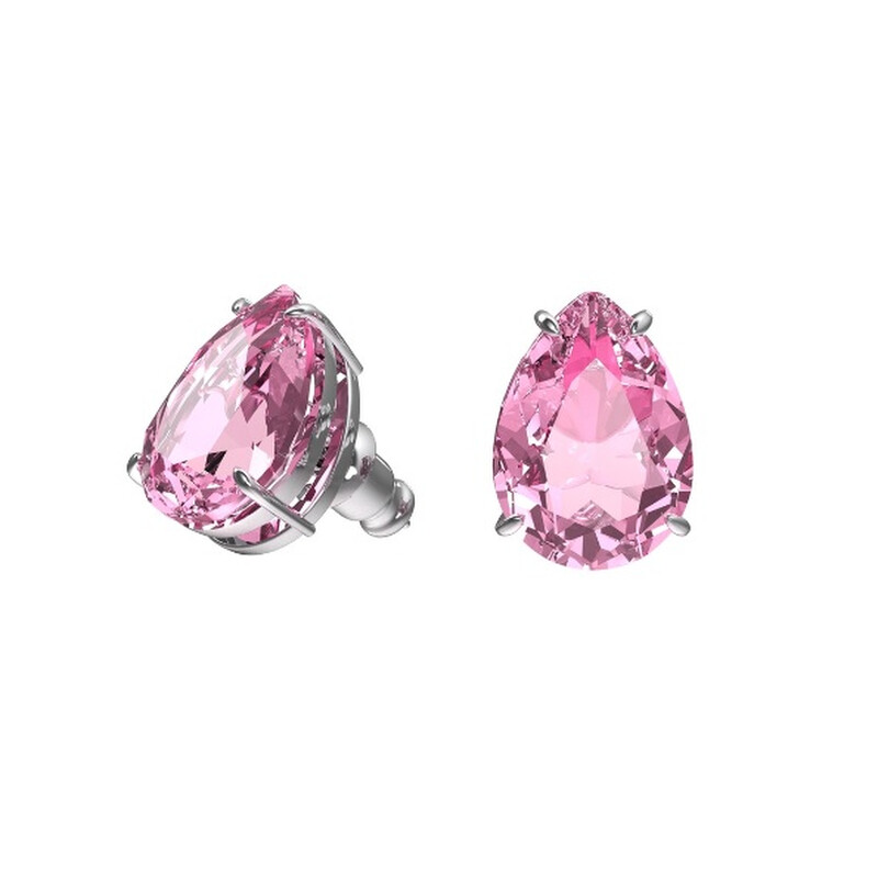 Swarovski Ladies Gema Stud Drop cut Pink Crystal Earrings 5614455 ...