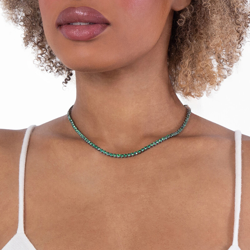 Swarovski Ladies Matrix Crystal Necklace, Size M 5743472