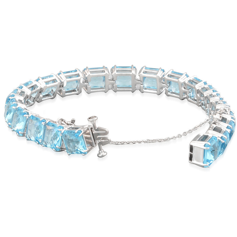 Swarovski Ladies Millenia Rhodium Plated Square Cut Bracelet 5614924 ...