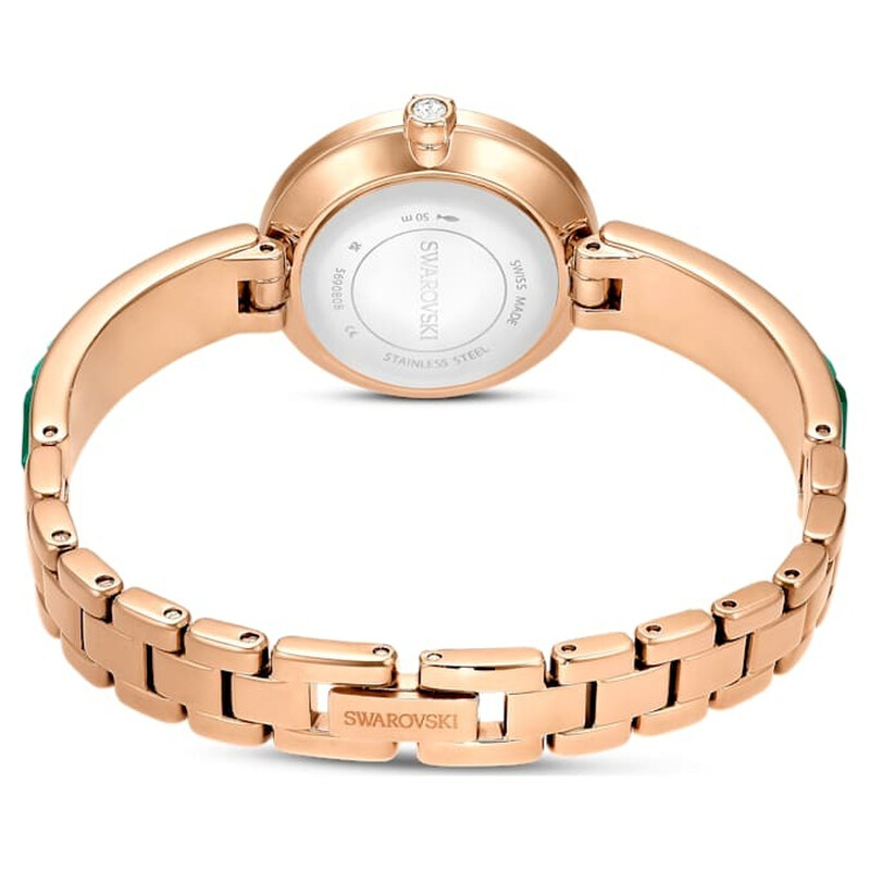 Swarovski Matrix Bangle Quartz Crystal Green Dial Ladies Watch