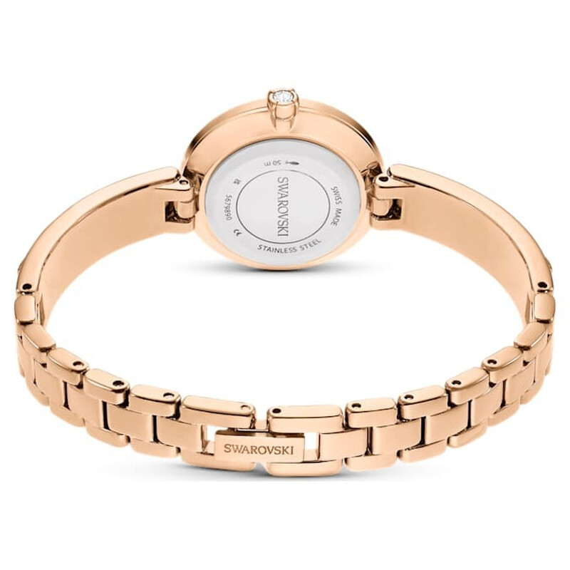 Swarovski Matrix Bangle Quartz Crystal Pink Dial Ladies Watch