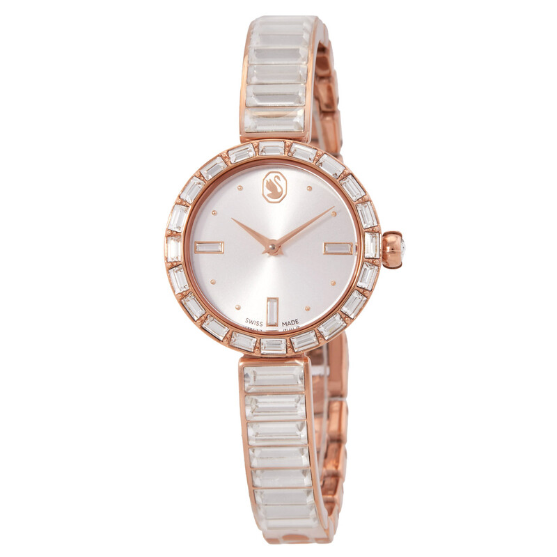 Swarovski Matrix Bangle Quartz Crystal Silver Dial Ladies Watch
