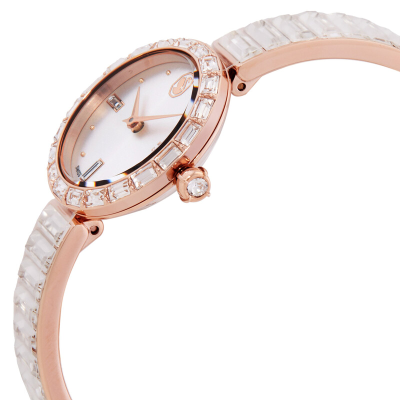 Swarovski Matrix Bangle Quartz Crystal Silver Dial Ladies Watch