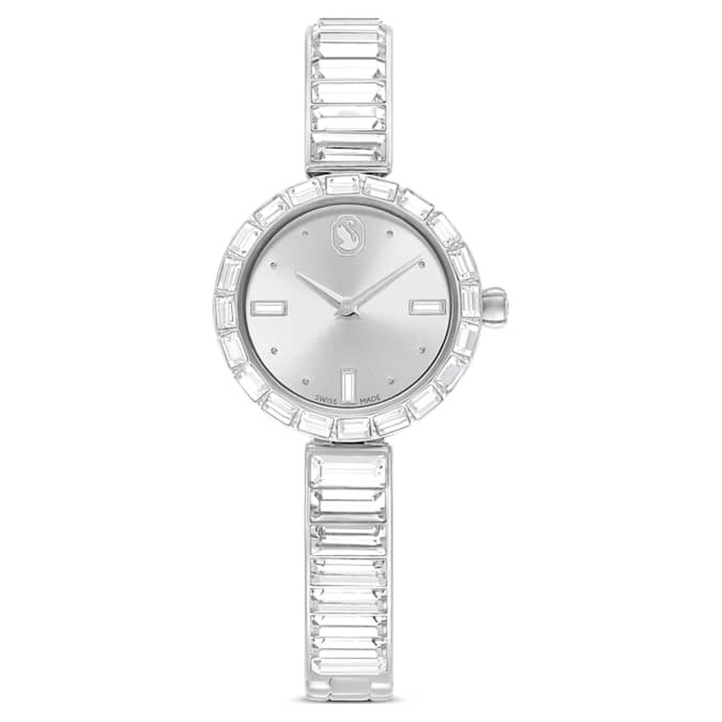 Swarovski Matrix Bangle Quartz Crystal Silver Dial Ladies Watch 5677487 ...
