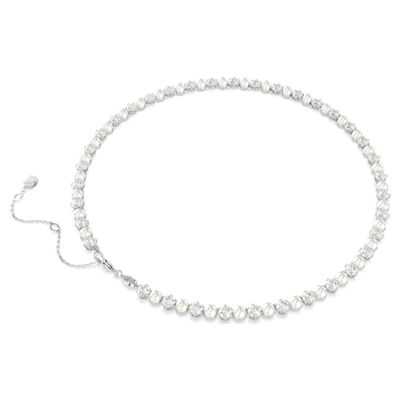 Swarovski Matrix Crystal Pearl Tennis Necklace 5689623